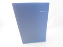 WO25684 - A4 Angled Polyprop Folder Clear Frosted Outer Screen Printed In One Colour, Plain Blue Polyprop Inner - Horizon Grill